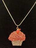 Pink Cupcake Necklace